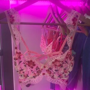 For Love and Lemons festival rose bra